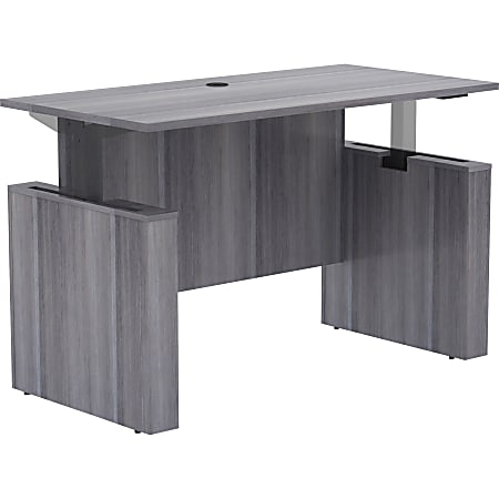 Lorell® Essentials Electric 60"W Sit-to-Stand Desk Shell, Weathered Charcoal