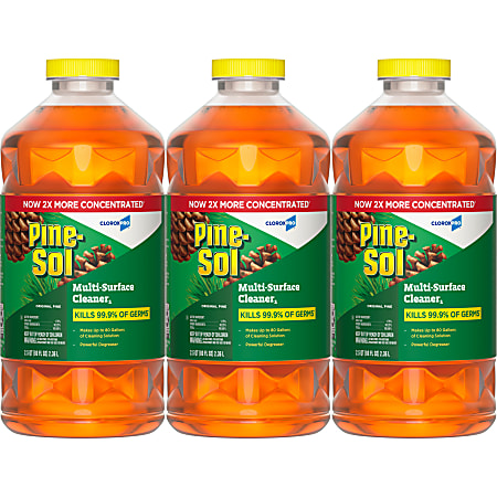 CloroxPro Pine-Sol Multi-Surface Cleaner, Original Pine, 80 Fl Oz, Pack Of 3 Bottles