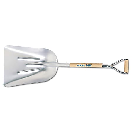 Aluminum Scoops, 18 in X 14 3/4 in Blade, 51 in White Ash Straight Handle