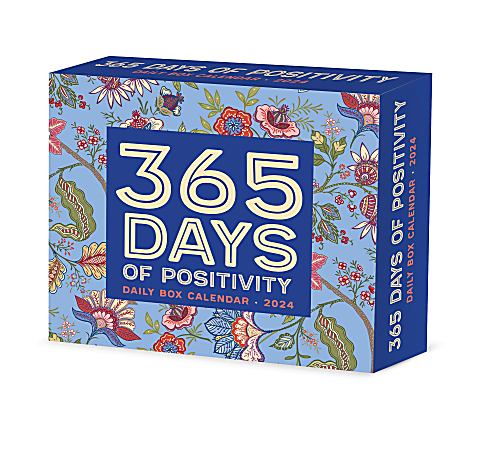 2024 Willow Creek Press Page-A-Day Daily Desk Calendar, 5" x 6", 365 Days of Positivity, January To December