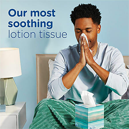 Puffs Plus Lotion 2 Ply Facial Tissues White 56 Sheets Per Box