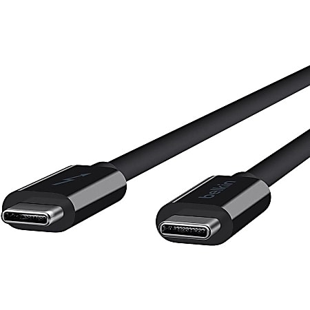 Belkin USB Data Transfer Cable - 3.28 ft USB Data Transfer Cable for Notebook - First End: 1 x USB 3.1 Type C - Male - Second End: 1 x USB 3.1 Type C - Male - 20 Gbit/s - Black