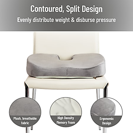 Mind Reader Harmony Collection Orthopedic Seat Cushion Memory Foam