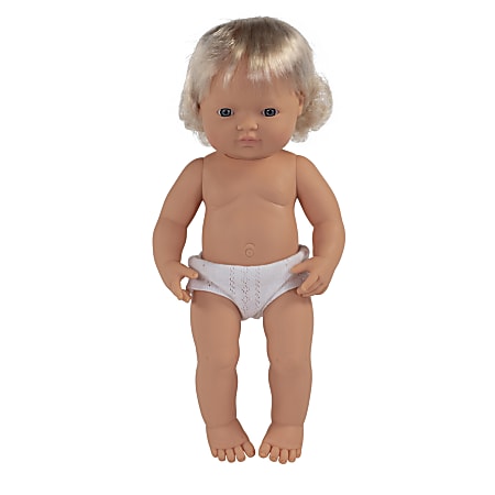 Miniland Educational Anatomically Correct 15" Baby Doll, Caucasian Girl