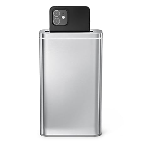 simplehuman Cleanstation Phone Sanitizer With UV-C Light, 7-5/8”H x 4-1/2”W x 2”D, Brushed Stainless Steel