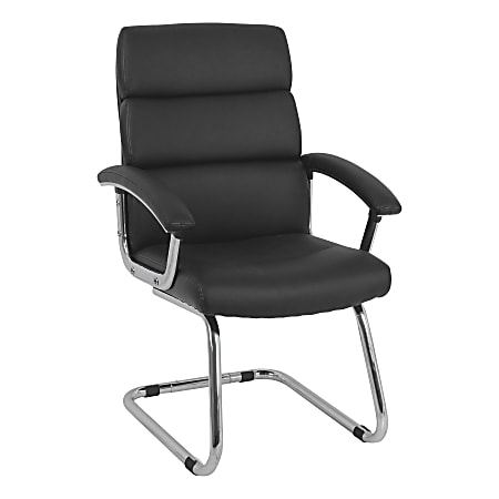 HON® Traction™ Bonded Leather Guest Chair, Black