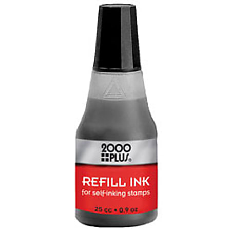 2000 PLUS Self Inking Stamp Re Ink Fluid 1 Oz. Black - Office Depot