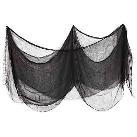 Amscan Halloween Gauze Cloth Set, 120" x 24", Black