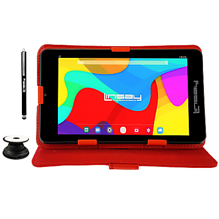 Linsay F7 Tablet, 7" Screen, 2GB Memory, 64GB Storage, Android 13, Red