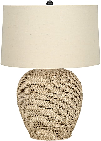 Monarch Specialties Goodwin Table Lamp, 25”H, Beige/Beige