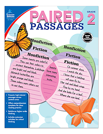Carson-Dellosa&trade; Paired Passages Workbook, Grade 2