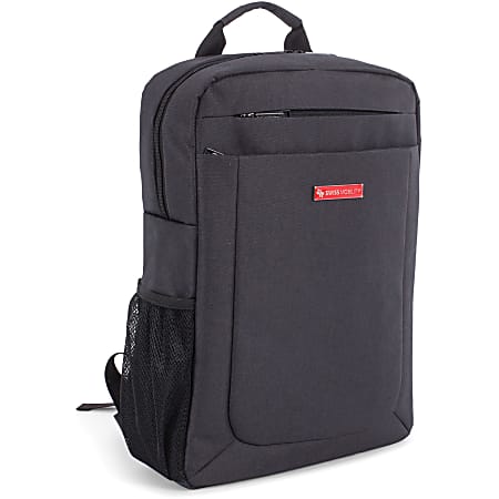 Swiss Mobility Cadence Business Backpack With 15.6" Laptop Pocket, Charcoal Gray