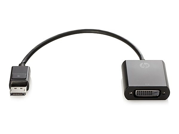HP - DisplayPort adapter - single link - DisplayPort (M) to DVI-D (F) - 19 cm - latched