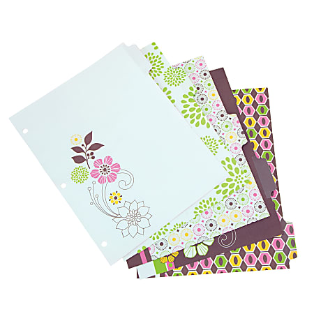 Wilson Jones&reg; Workstyle Erasable-Tab Index Dividers, Midori, 5-Tab