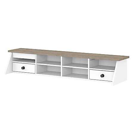 Bush Furniture Mayfield Desktop Organizer, Pure White/Shiplap Gray, Standard Delivery