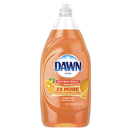 Dawn® Ultra Antibacterial Dishwashing Liquid, Orange Scent, 41 Oz Per Bottle, Case Of 9 Bottles