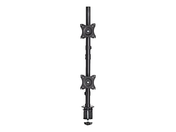 Eaton Tripp Lite Series Dual Vertical Flat-Screen Desk Mount Monitor Stand Clamp Swivel Tilt 15" to 27" Flat Screen Displays - Mounting kit (desk mount) - for 2 LCD displays - metal - black - screen size: 15"-27" - desk-mountable