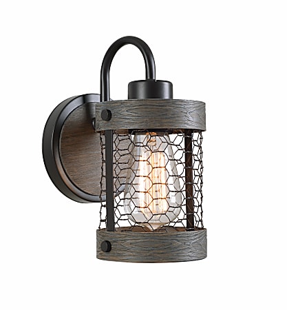 Kenroy Home Cozy 1-Light Sconce, 5-3/16"W, Oil-Rubbed Bronze/Clear