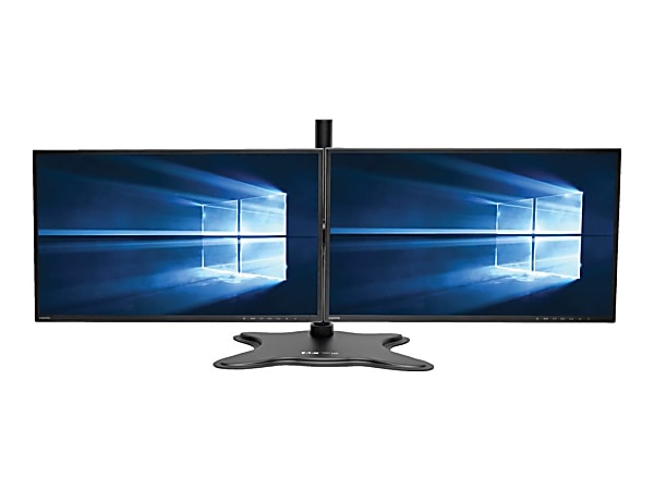 Eaton Tripp Lite Series Dual-Monitor TV Desktop Display Mount Stand Full Motion 13"- 27" Flat Screen Displays - Stand - full-motion - for 2 LCD displays - steel - black - screen size: 13"-27" - desktop