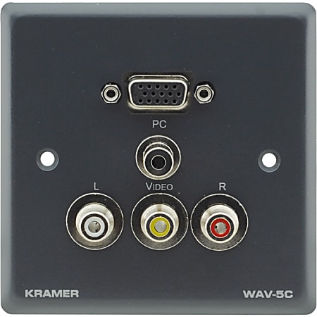 Kramer 5 Port Audio & Video Faceplate