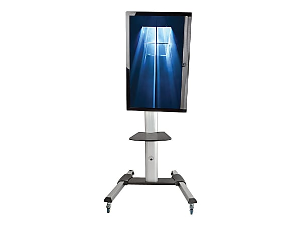 Eaton Tripp Lite Series Rolling TV/Monitor Cart - for Flat/Curved 32" to 70" TVs and Monitors - Cart - for LCD display - aluminum, steel - black, silver - screen size: 32"-70" - floor-standing