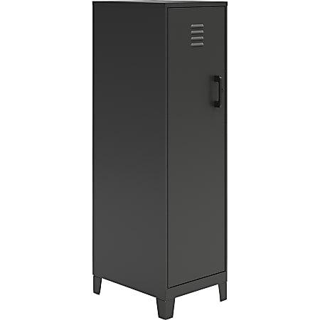 LYS SOHO Locker - 4 Shelve(s) - for Office, Home, Classroom, Playroom, Basement, Garage, Cloth, Sport Equipments, Toy, Game - Overall Size 53.4" x 14.3" x 18" - Black - Steel