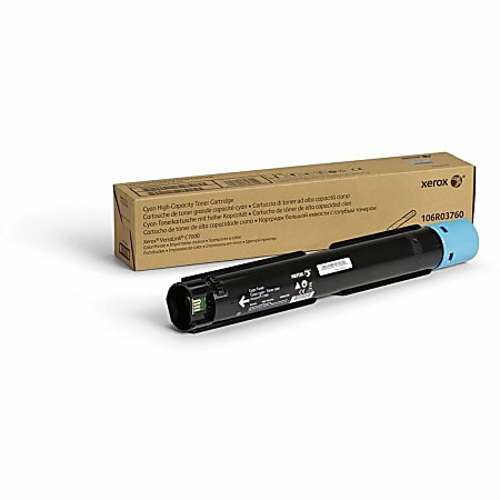 Xerox Genuine Xerox&reg; VersaLink&reg; C7000 Color Printer Cyan High capacity Toner Cartridge (10100 Pages) - 106R03760 - 10100 Pages