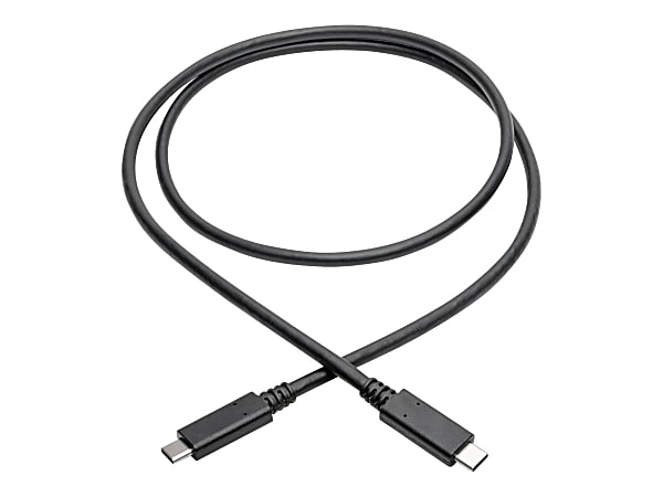 Tripp Lite USB C Cable USB 3.1 Gen 2 w/ 5A Rating 20V M/M USB Type C USB Type-C USB-C 3ft 3' - USB for MacBook Pro, Smartphone, Tablet, PC, Wall Charger - 1.25 GB/s - 2.95 ft - 1 x Type C Male USB - 1 x Type C Male USB - Nickel Plated Connector