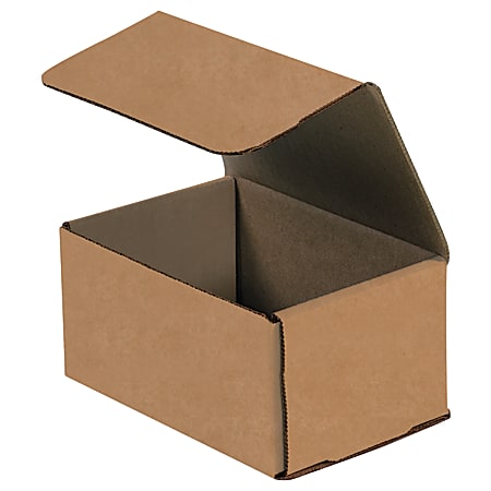 Partners Brand Corrugated Mailers, 6" x 5" x 3", Kraft, Pack Of 50