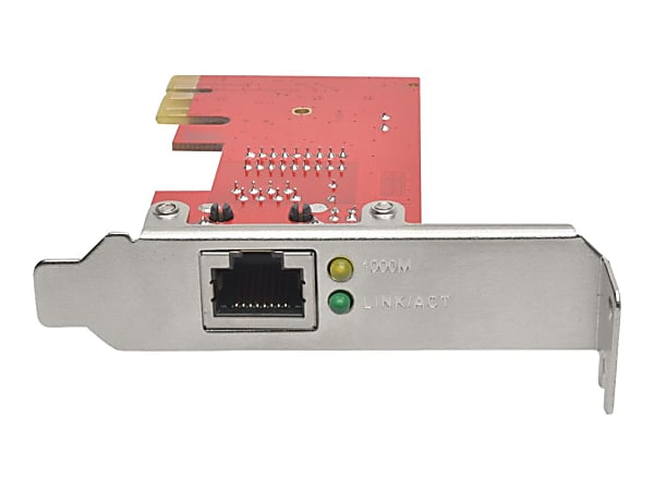 Tripp Lite 1-Port Gigabit Ethernet (GbE) PCI Express (PCIe) Card, Low Profile - PCI Express 1.1 - 1 Port(s) - 1 - Twisted Pair - 10/100/1000Base-T - Plug-in Card