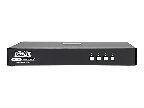 Tripp Lite Secure KVM Switch, DVI to DVI - 4-Port, NIAP PP3.0 Certified, Audio, CAC Support, Single Monitor - B002DV1AC4