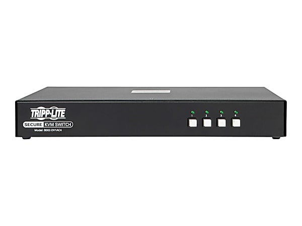 Tripp Lite Secure KVM Switch, DVI to DVI - 4-Port, NIAP PP3.0 Certified, Audio, CAC Support, Single Monitor - B002DV1AC4