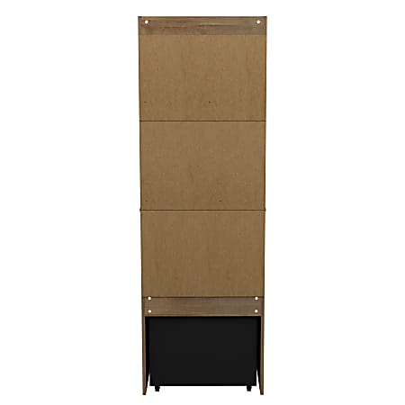Inval 72 H Mini Fridge And Microwave Storage Cabinet Amaretto - Office Depot