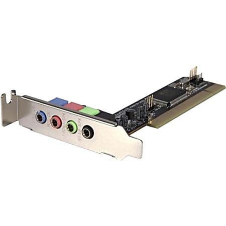StarTech.com 4 Channel Low Profile PCI Sound Adapter Card AC97 3D Audio Effects