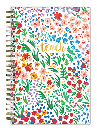 Blue Sky™ Teacher Weekly/Monthly Academic Planner, 5" x 8", Ditsy Dapple Floral, July 2019 to June 2020