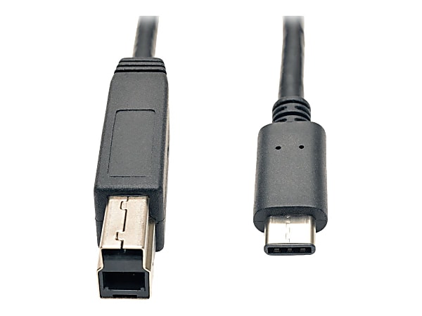 Tripp Lite USB-C to USB-B Cable (M/M) USB 3.2 Gen 2 (10 Gbps) Thunderbolt 3 Compatible 3 ft. (0.91 m)