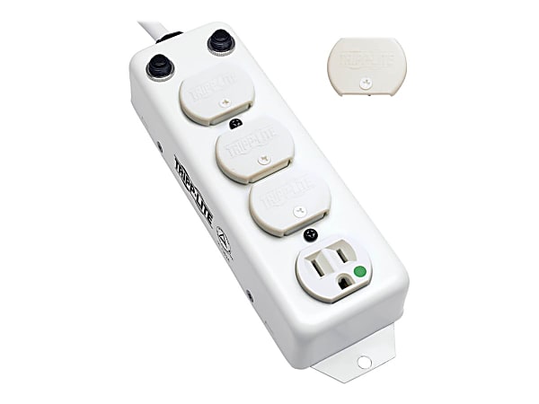 Tripp Lite Safe-IT Power Strip Medical Antimicrobial 120V 4 Outlet UL1363A 15ft Right Angle Cord  - PS415HGOEMRA