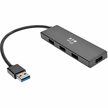 Tripp Lite by Eaton 4-Port Ultra-Slim Portable USB 3.0 SuperSpeed Hub - USB - External - 4 USB Port(s) - 4 USB 3.0 Port(s) - PC, Mac