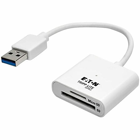 Eaton Tripp Lite Series USB 3.0 SuperSpeed SD/Micro SD Memory Card Media Reader with Built-In Cable, 6 in - U35206NSD
