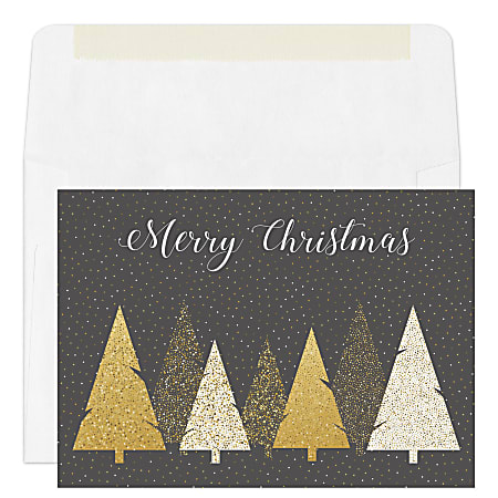 Custom Full-Color Holiday Cards With Envelopes, 7" x 5", Merry Christmas Simplicity, Box Of 25 Cards