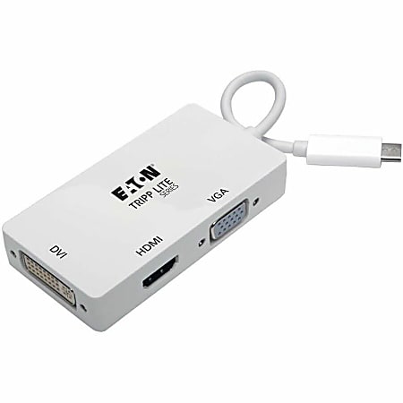 Eaton Tripp Lite Series USB-C Multiport Adapter (M/3xF) - 4K HDMI, DVI, VGA, HDCP, White - 1x HDMI - 1x VGA - U44406NHDV4K