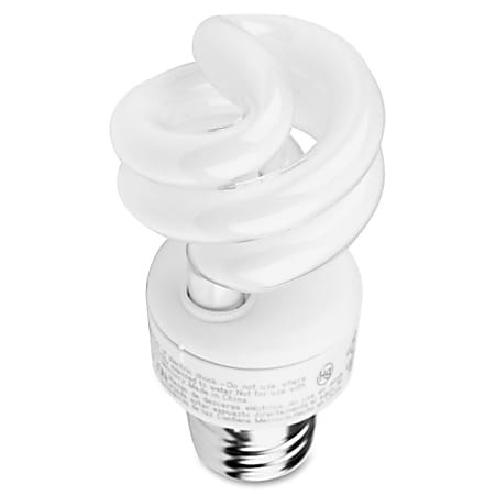 GE 9-watt Spiral CFL Bulb - 9 W - Spiral - T3 Size - White Light Color - 10000 Hour - 4400.3°F (2426.8°C) Color Temperature - Energy Saver - 10 / Carton