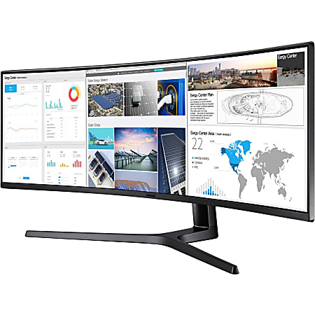 Samsung C49J89 49" Double Full HD (DFHD) Curved Screen LED LCD Monitor - 32:9 - Charcoal Black Hairline, Titanium - Vertical Alignment (VA) - 3840 x 1080 - 16.7 Million Colors - 300 Nit Typical, 250 Nit Minimum - 5 ms