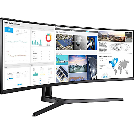 Samsung C49J89 49" Double Full HD (DFHD) Curved Screen LED LCD Monitor - 32:9 - Charcoal Black Hairline, Titanium - Vertical Alignment (VA) - 3840 x 1080 - 16.7 Million Colors - 300 Nit Typical, 250 Nit Minimum - 5 ms