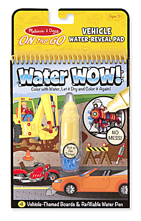 Melissa &amp; Doug Water Wow! Coloring Book, Vehicles