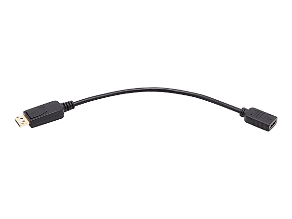 Tripp Lite DisplayPort to HDMI Video Adapter Converter, M/F, 1 ft., DP to HDMI Black