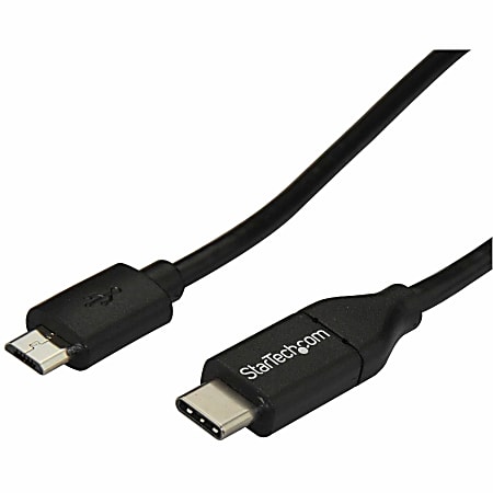 StarTech.com 1m 3ft USB-C to Micro-B Cable M/M - USB 2.0 - Micro USB Type C - Connect to USB C laptops such as Apple MacBook, Chromebook Pixel & more