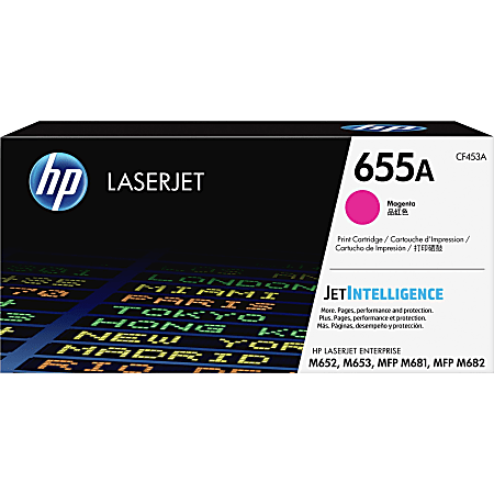 HP 655A Magenta Toner Cartridge, CF453A