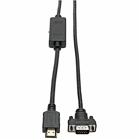 Tripp Lite HDMI to VGA Active Adapter Cable Low Profile HD15 M/M 1080p 3ft - HDMI/VGA  - P566003VGA