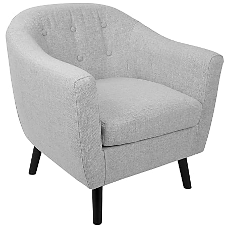 LumiSource Rockwell Accent Chair, Black/Light Gray